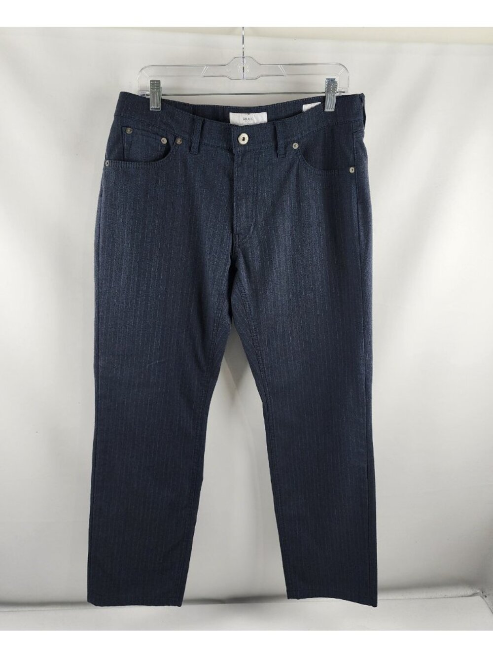 Brax Pants Mens 34x28 Blue Chuck Modern Pinstripe Pants